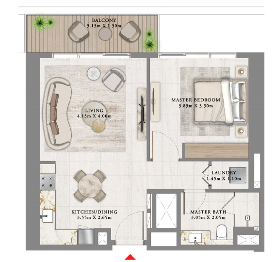 1 Bedroom Plan