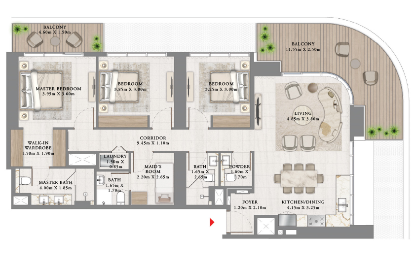 3 Bedroom Plan