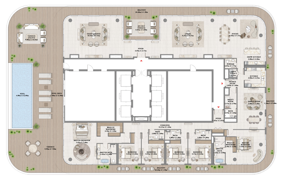 6 Bedroom Plan